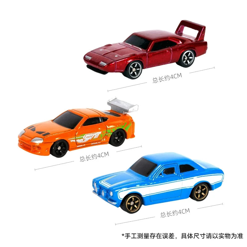 Jada Fast & Furious Mini Alloy Vehicle Car Model 3-pack Miniature Car Die-Cast Car Collection Ornament Boys Girls Surprise Gifts