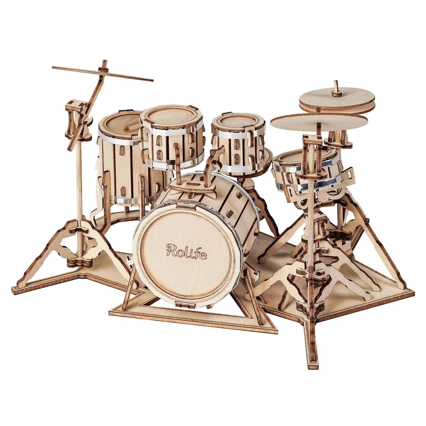 3D Wooden Puzzle | Saxophone Drum Kit Accordion Cello