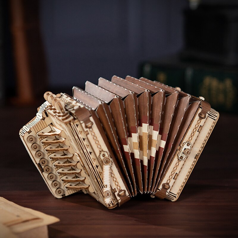 3D Wooden Puzzle | Saxophone Drum Kit Accordion Cello
