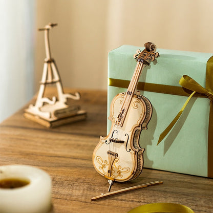 3D Wooden Puzzle | Saxophone Drum Kit Accordion Cello