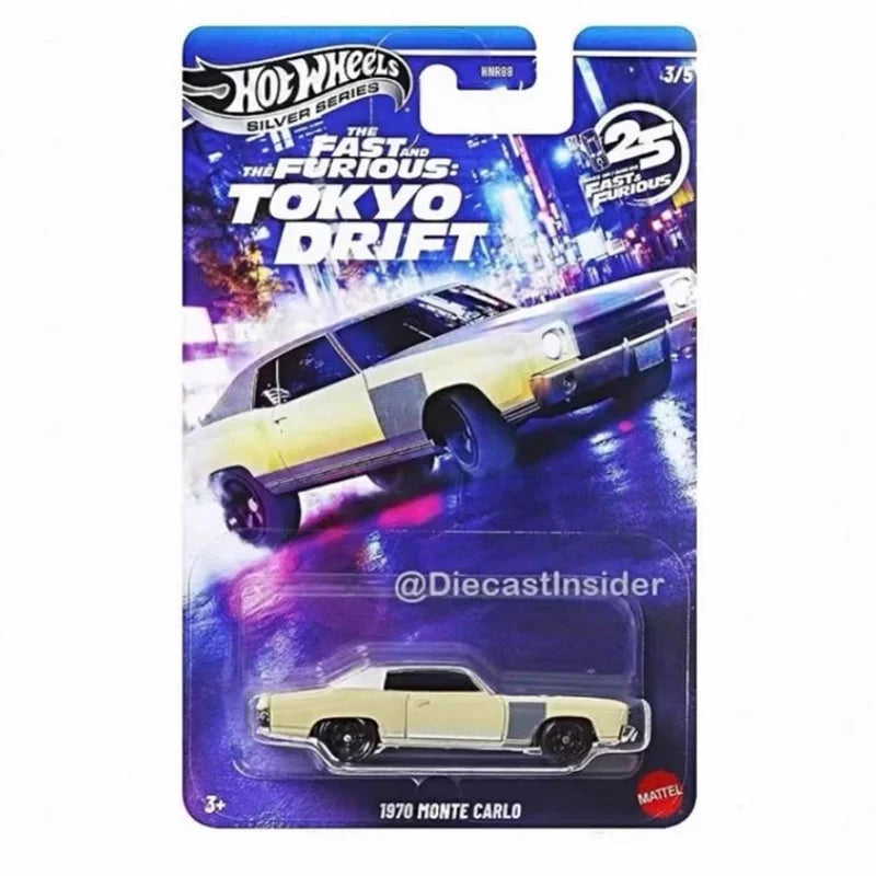 New Hot Wheels Fast & Furious Tokyo Drift Set HNR88 25Th Anniversary Series Nissan Chevrolet 1/64 Die-Cast Car Model Collection