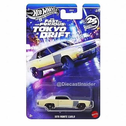 New Hot Wheels Fast & Furious Tokyo Drift Set HNR88 25Th Anniversary Series Nissan Chevrolet 1/64 Die-Cast Car Model Collection