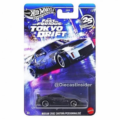 New Hot Wheels Fast & Furious Tokyo Drift Set HNR88 25Th Anniversary Series Nissan Chevrolet 1/64 Die-Cast Car Model Collection