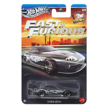 Hot Wheels Silver Series Fast & Furious Classic Car Honda Civic Dodge Charger Mitsubishi Eclipse Alloy Model Collectible Gift