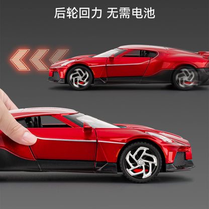 1:32 La Voiture Noire Alloy Sports Car Model Diecast Metal Toy Vehicles Car Model Collection High Simulation Gift