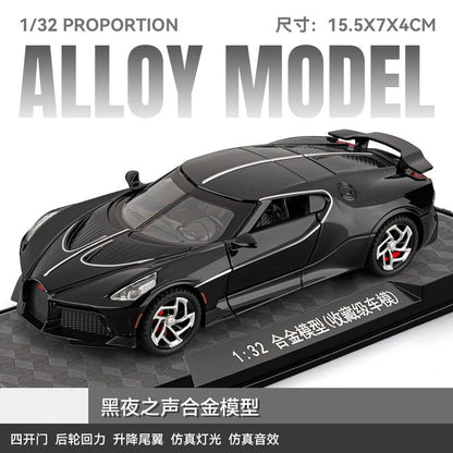 1:32 La Voiture Noire Alloy Sports Car Model Diecast Metal Toy Vehicles Car Model Collection High Simulation Gift