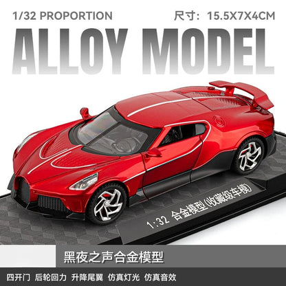 1:32 La Voiture Noire Alloy Sports Car Model Diecast Metal Toy Vehicles Car Model Collection High Simulation Gift