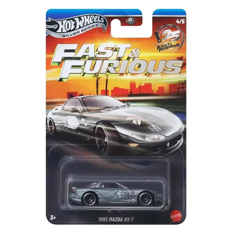 Hot Wheels Silver Series Fast & Furious Classic Car Honda Civic Dodge Charger Mitsubishi Eclipse Alloy Model Collectible Gift