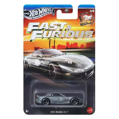 Hot Wheels Silver Series Fast & Furious Classic Car Honda Civic Dodge Charger Mitsubishi Eclipse Alloy Model Collectible Gift