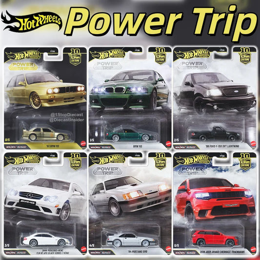 Mattel Hot Wheels Premium Power Trip & Fast & Furious 1/64 Collectible Vehicle 1995 Mazda RX-7 1967 Chevy Car Model Collection