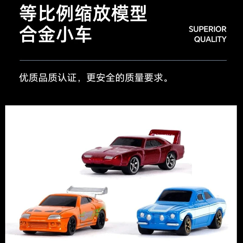 Jada Fast & Furious Mini Alloy Vehicle Car Model 3-pack Miniature Car Die-Cast Car Collection Ornament Boys Girls Surprise Gifts