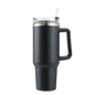 SleekTumbler - Stainless Steel Tumbler with Hard Straw, Insulation, Handle and Lid