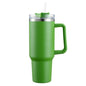SleekTumbler - Stainless Steel Tumbler with Hard Straw, Insulation, Handle and Lid