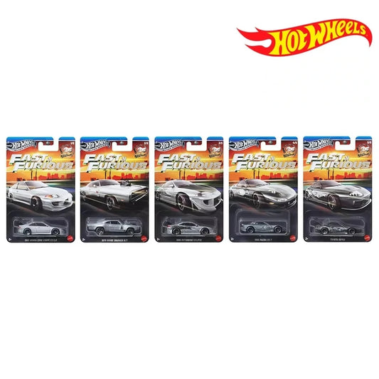Hot Wheels Silver Series Fast & Furious Classic Car Honda Civic Dodge Charger Mitsubishi Eclipse Alloy Model Collectible Gift