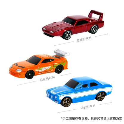 Jada Fast & Furious Mini Alloy Vehicle Car Model 3-pack Miniature Car Die-Cast Car Collection Ornament Boys Girls Surprise Gifts