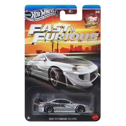 Hot Wheels Silver Series Fast & Furious Classic Car Honda Civic Dodge Charger Mitsubishi Eclipse Alloy Model Collectible Gift