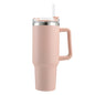 SleekTumbler - Stainless Steel Tumbler with Hard Straw, Insulation, Handle and Lid