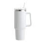 SleekTumbler - Stainless Steel Tumbler with Hard Straw, Insulation, Handle and Lid