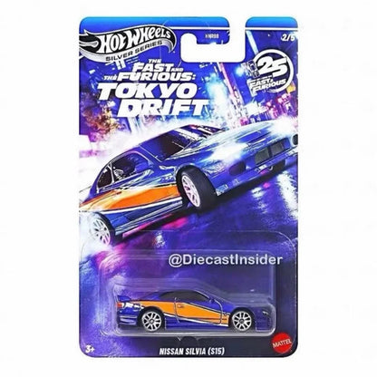 New Hot Wheels Fast & Furious Tokyo Drift Set HNR88 25Th Anniversary Series Nissan Chevrolet 1/64 Die-Cast Car Model Collection