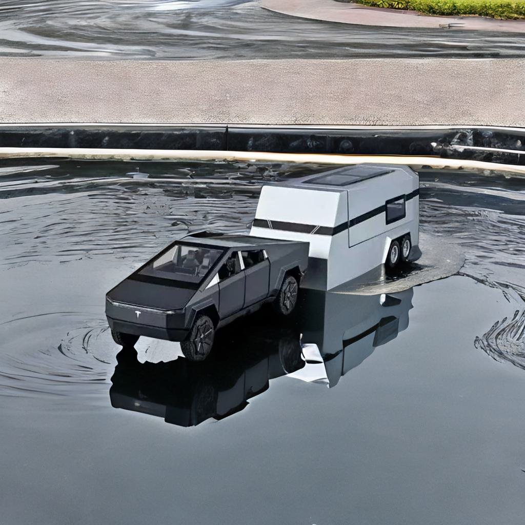 1/32 Tesla CyberTruck Pickup Trailer